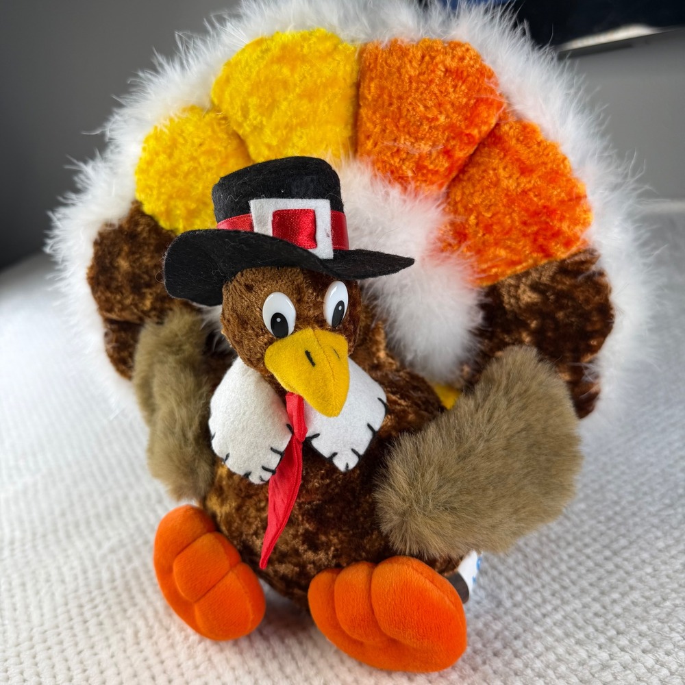 Kids of America Corp Thanksgiving Turkey Fiber Optic Animated Decor Plush